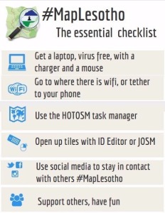 MapLesotho Checklist